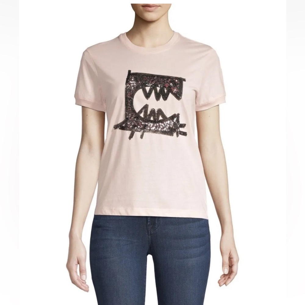 Coach 1941 Guang Yu block rexy shrunken Tee Pink